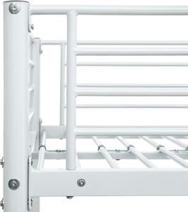 vidaXL Łóżko piętrowe, białe, metalowe, 90 x 200 cm 4