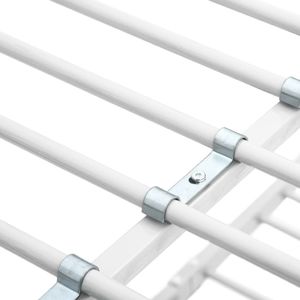 vidaXL Łóżko piętrowe, białe, metalowe, 90 x 200 cm 5