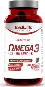 Evolite Nutrition Evolite Omega 3 + D3 + K2 MK7 + E 60 kaps. 1