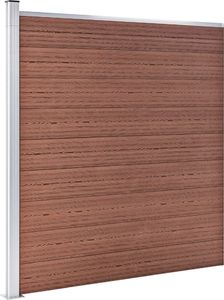 vidaXL Ogrodzenie do ogrodu, WPC, 872 x 186 cm, brązowe 4