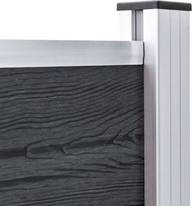 vidaXL Ogrodzenie ogrodowe WPC, 526x106 cm, szare 4