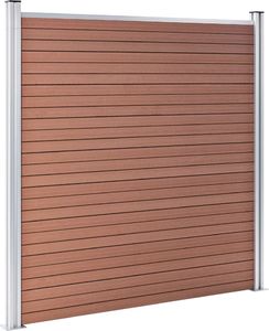 vidaXL Ogrodzenie do ogrodu, WPC, 1391 x 186 cm, brązowe 3