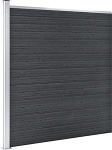 vidaXL Ogrodzenie do ogrodu, WPC, 353 x 186 cm, szare 4