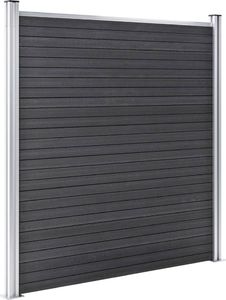 vidaXL Ogrodzenie do ogrodu, WPC, 526 x 186 cm, szare 3