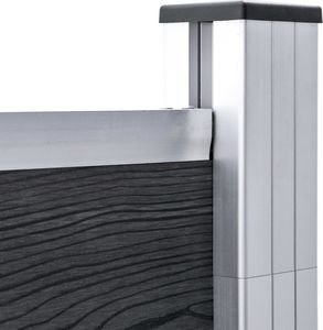 vidaXL Ogrodzenie do ogrodu, WPC, 526 x 186 cm, szare 6