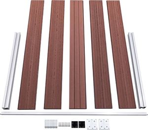 vidaXL Ogrodzenie ogrodowe WPC, 699x106 cm, brązowe 6