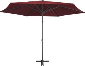 vidaXL Parasol ogrodowy na stalowym słupku, 300 cm, bordowy 4