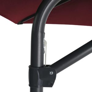 vidaXL Parasol ogrodowy na stalowym słupku, 300 cm, bordowy 6