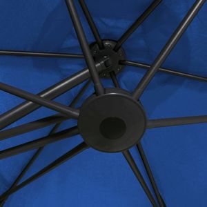 vidaXL Parasol ogrodowy na stalowym słupku, 300 cm, błękit lazur 2