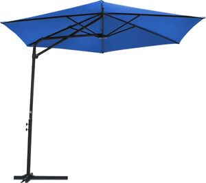 vidaXL Parasol ogrodowy na stalowym słupku, 300 cm, błękit lazur 3