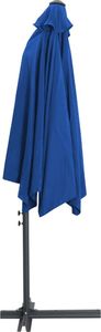 vidaXL Parasol ogrodowy na stalowym słupku, 300 cm, błękit lazur 5