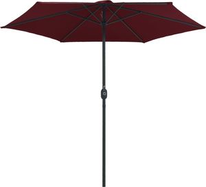 vidaXL Parasol ogrodowy na słupku aluminiowym, 270x246 cm, bordowy 4