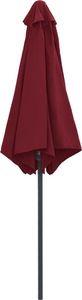 vidaXL Parasol ogrodowy na słupku aluminiowym, 270x246 cm, bordowy 5