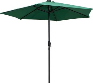 vidaXL Parasol ogrodowy z LED i aluminiowym słupkiem, 270 cm, zielony 4
