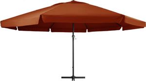 vidaXL Parasol ogrodowy na słupku aluminiowym, 600 cm, terakota 3