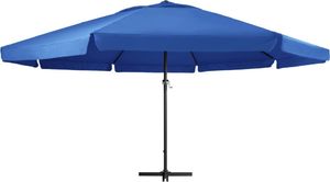 vidaXL Parasol ogrodowy na słupku aluminiowym, 600 cm, lazurowy 3