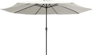 vidaXL Parasol ogrodowy na stalowym słupku, 400 cm, piaskowy biały 3