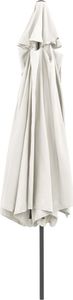 vidaXL Parasol ogrodowy na stalowym słupku, 400 cm, piaskowy biały 5