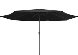 vidaXL Parasol ogrodowy na metalowym słupku, 400 cm, czarny 3