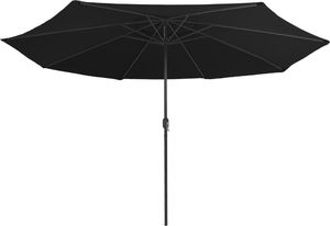vidaXL Parasol ogrodowy na metalowym słupku, 400 cm, czarny 4