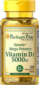 Puritans Pride Puritan's Pride Vit. D3 5000 IU 100 softgels 1