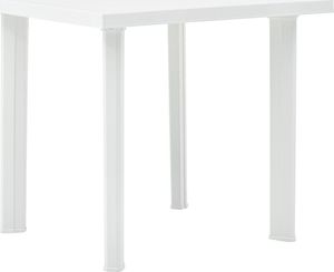 vidaXL stół ogrodowy, biały, 80 x 75 x 72 cm, plastikowy (48802) 1