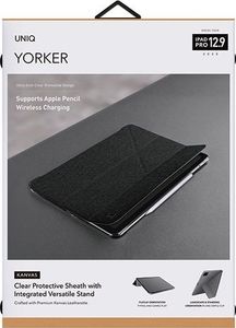 Etui na tablet Uniq UNIQ etui Yorker Kanvas iPad Pro 12,9" (2020) czarny/obsidian knit black 7