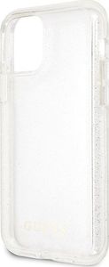 Guess Guess GUHCN61PCGLSI iPhone 11 srebrny/silver hard case Glitter 3