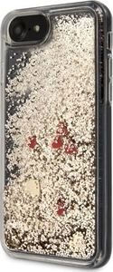 Guess Guess GUHCI8GLHREGO iPhone 7/8/SE 2020 gold/złoty hard case Liquid Glitter Hearts 2
