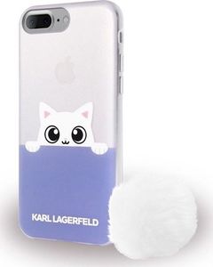 Karl Lagerfeld Karl Lagerfeld KLHCP7LTRGPABBL iPhone 7 /8 Plus hardcase transparent/blue K-Peek a Boo 1