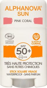 Alphanova Alphanova Sun, Krem z filtrem w sztyfcie, SPF50+, Pink Coral, 12 g 2