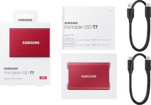 Dysk zewnętrzny SSD Samsung T7 500GB Czerwony (MU-PC500R/WW) 6