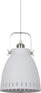 Lampa wisząca Italux Franklin MD-HN8026M-WH+S.NICK zwis 1x60W E27 biała / satynowany nikiel industrial biały  (MD-HN8026M-WH+S.NICK) 1