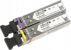 MikroTik MIKROTIK S-4554LC80D PAIR OF SFP MODULES (1.25G SM 80KM T1490NM/R1550NM LC) + (1.25G SM 80KM T1550NM/R1490NM LC) 1