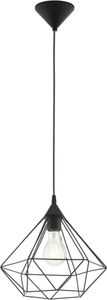 Lampa wisząca EGLO Lampa wisząca druciana Eglo Tarbes 1x60W E27 czarna 94188 1