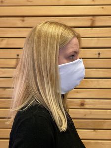 Jokado Maska dwuwarstwowa bawełniana biała 5 sztuk 2