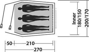 Namiot turystyczny Easy Camp Energy 300 czerwony 3