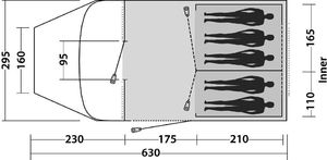 Namiot turystyczny Easy Camp Palmdale 500 Lux 3