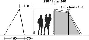 Namiot turystyczny Easy Camp Palmdale 500 Lux 4