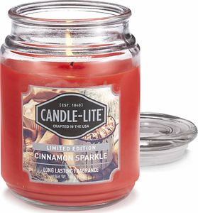 Candle-lite duża świeca zapachowa w szklanym słoju Cinnamon Sparkle, 510g (27607787) 1