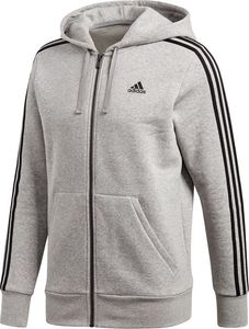 Adidas Bluza męska Essentials 3-Stripes Full-Zip Hoodie szara r. XL (CF5056) 1