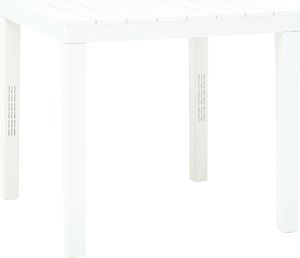 vidaXL stół ogrodowy, biały, 78 x 78 x 72 cm, plastikowy (48783) 1