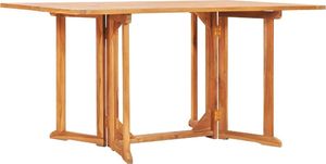 vidaXL składany stół ogrodowy, 150x90x75 cm, lite drewno tekowe (49000) 1