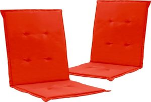 vidaXL VidaXL Poduszki na krzesła ogrodowe, 2 szt., czerwone, 100x50x3 cm 1