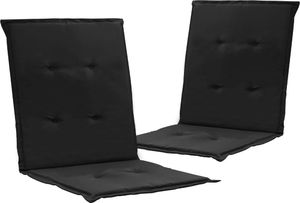 vidaXL Poduszki na krzesła ogrodowe, 2 szt. czarne 100x50x3cm (47560) 1