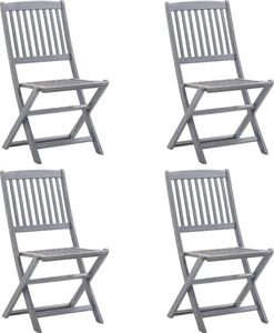 vidaXL składane krzesła ogrodowe, 4 sztuki, lite drewno akacjowe (46336) 1