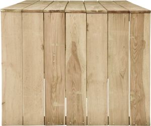 vidaXL 7 częściowy zestaw jadalniany do ogrodu, impregnowana sosna (3054429) 4