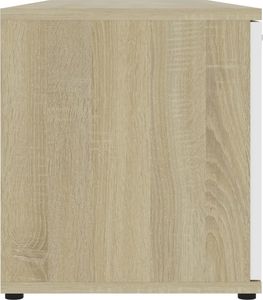 vidaXL Szafka TV, biel i dąb sonoma, 120x34x37 cm, płyta wiórowa 8