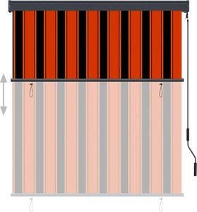 vidaXL Roleta zewnętrzna, 140x250 cm, pomarańczowo-brązowa 3