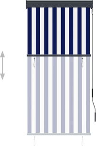 vidaXL Roleta zewnętrzna, 80x250 cm, niebiesko-biała 3